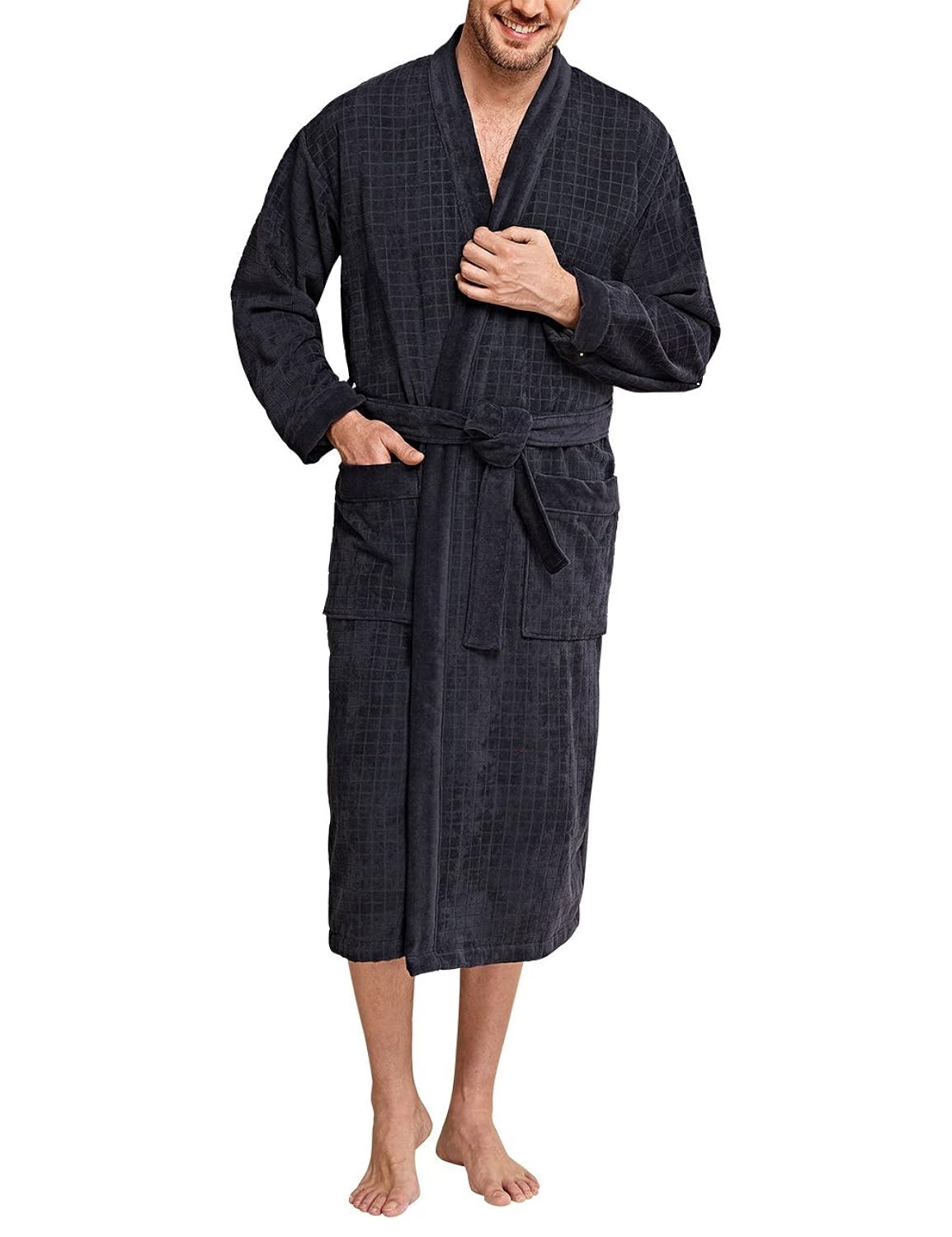 schiesser 男式选定高级 bademantel 浴袍 grey - gr