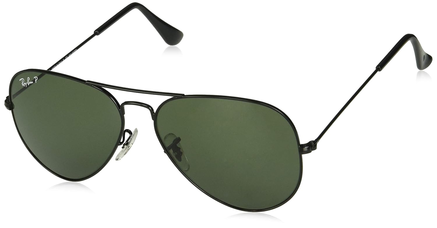 ray-ban 雷朋 男式 rb3025飞行员金属飞行员太阳镜 black frame/green