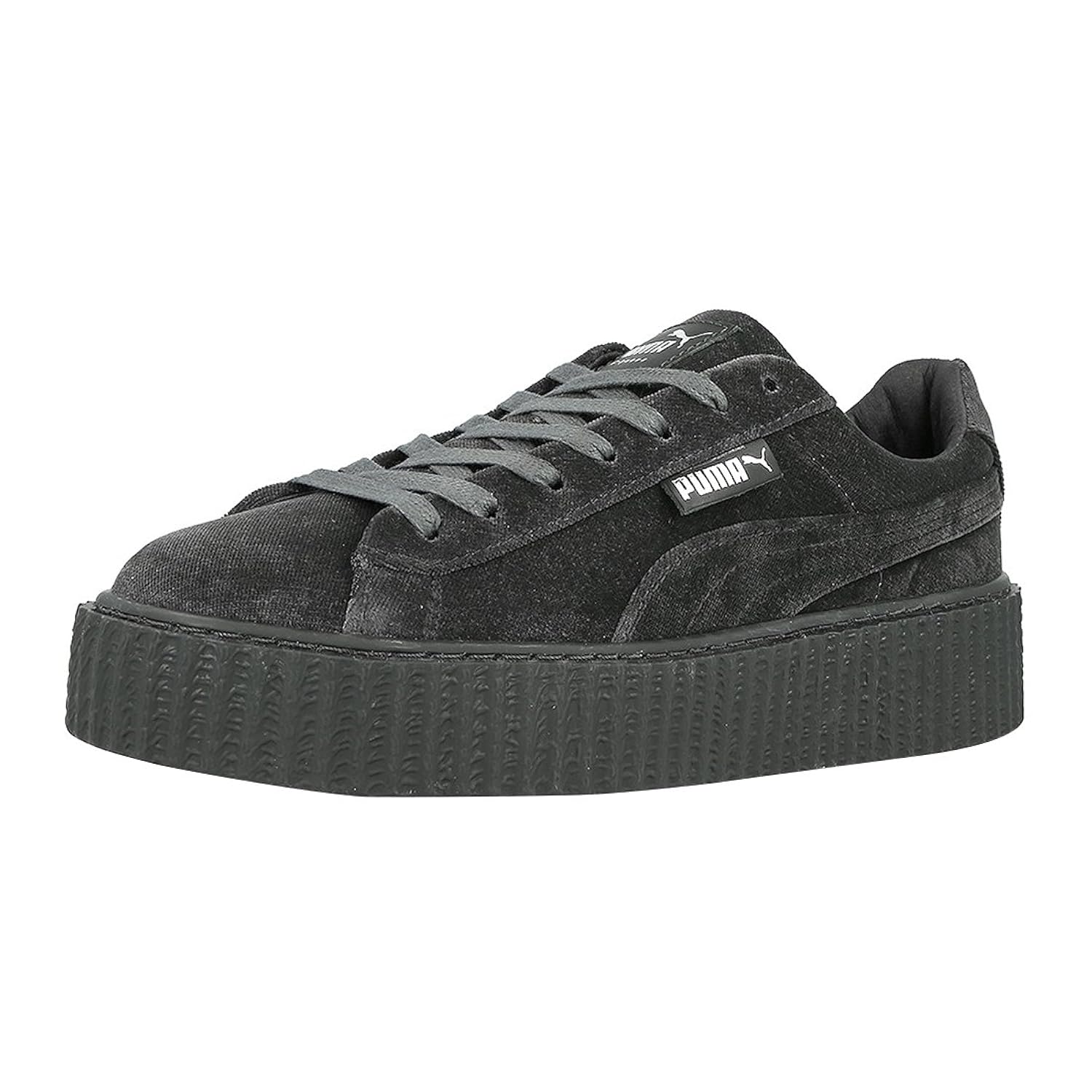 puma 彪马 womens fenty by rihanna gray creeper velvet 36446603