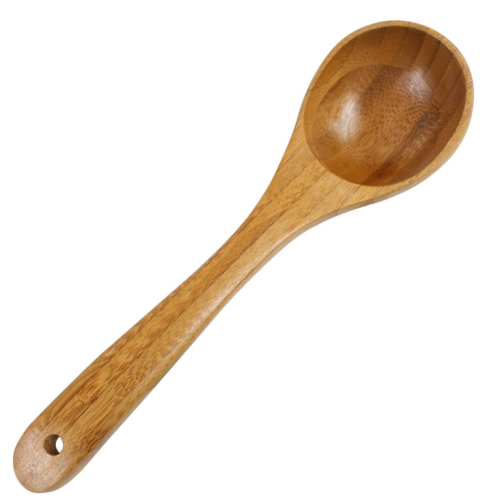 「天竹」汤勺 勺子 竹制 大弯汤勺 宜家厨具 炊具 tz17210