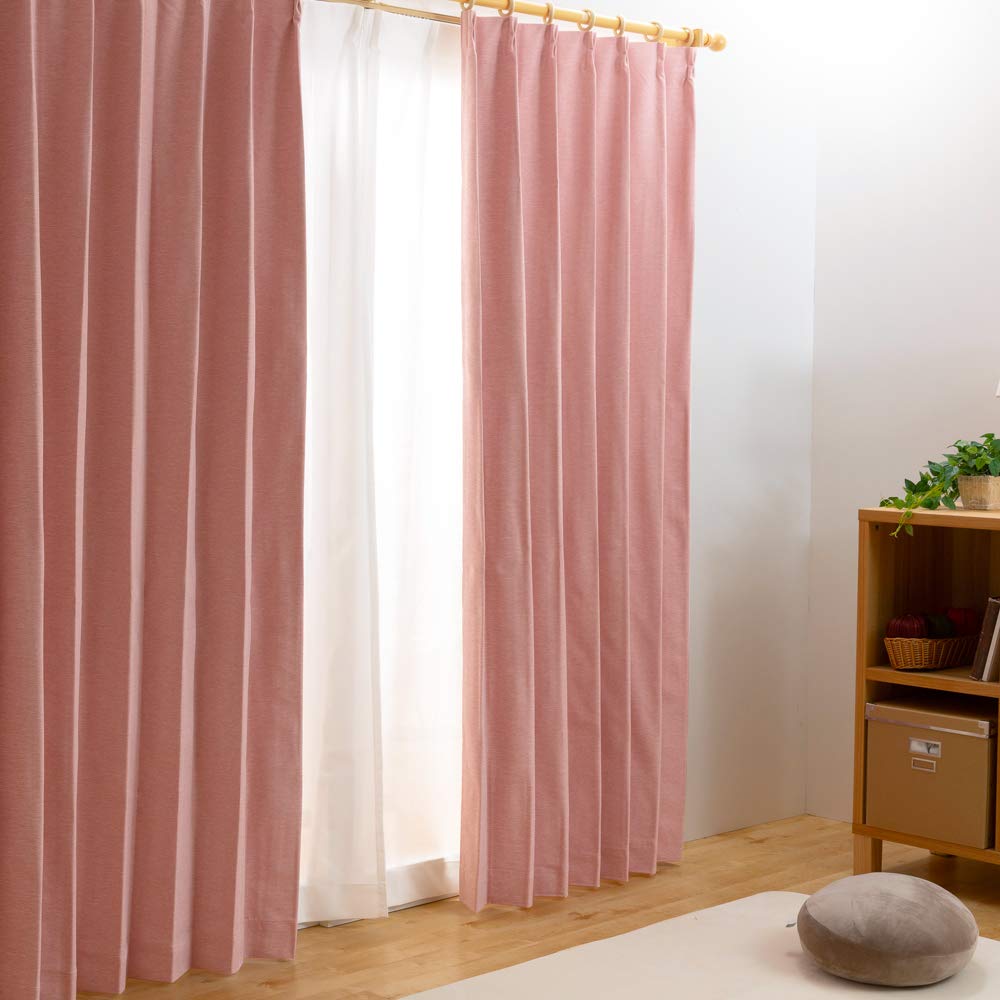 爱丽思广场 【从全部100种中选择的窗帘】 1级遮光 宽100cm 玫瑰色 丈