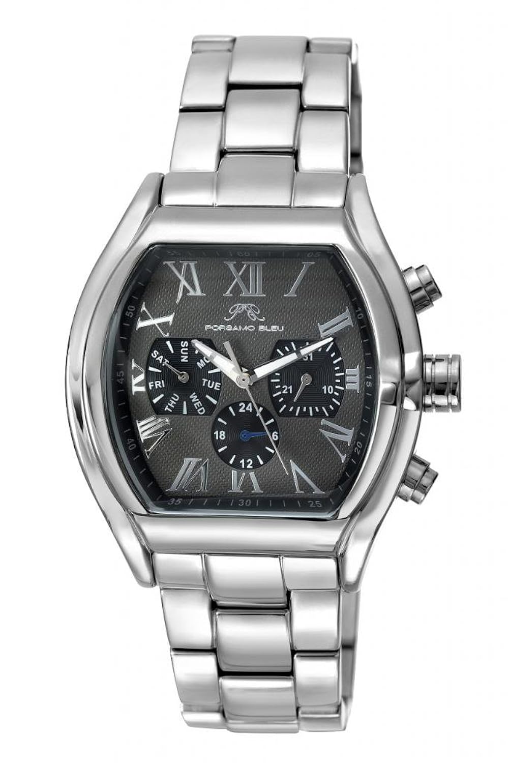 porsamo bleu bruno 不锈钢银色 & gunmetal 男式手表201 cbrs