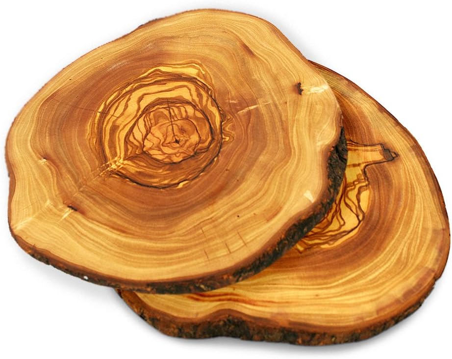 tramanto 橄榄木餐盘,天然原边(两件套)