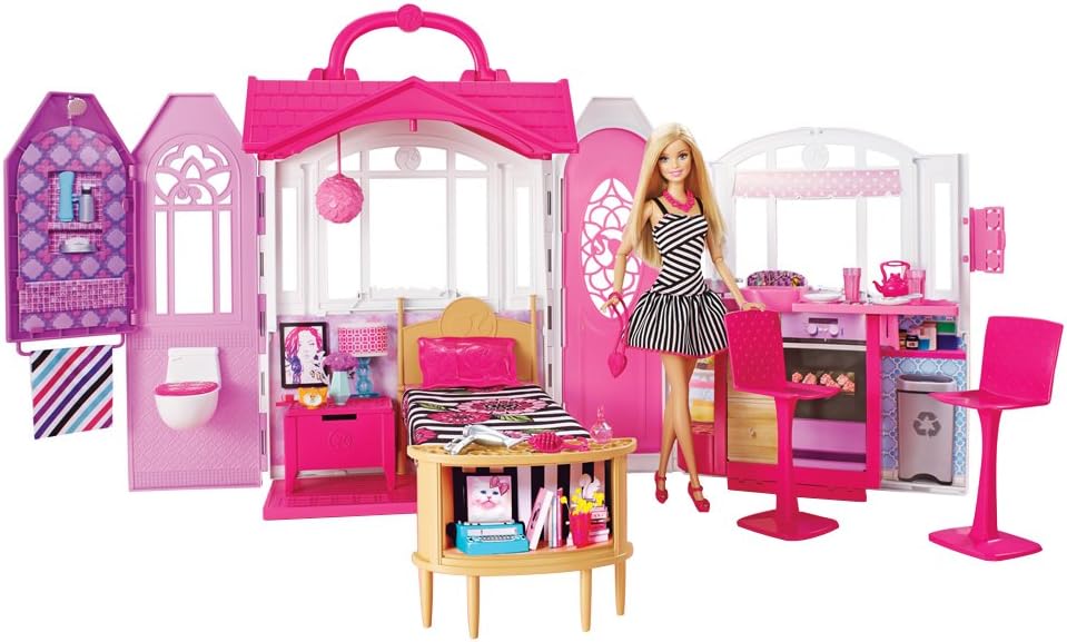 barbie 芭比 芭比闪亮度假屋 带娃娃 cfb65