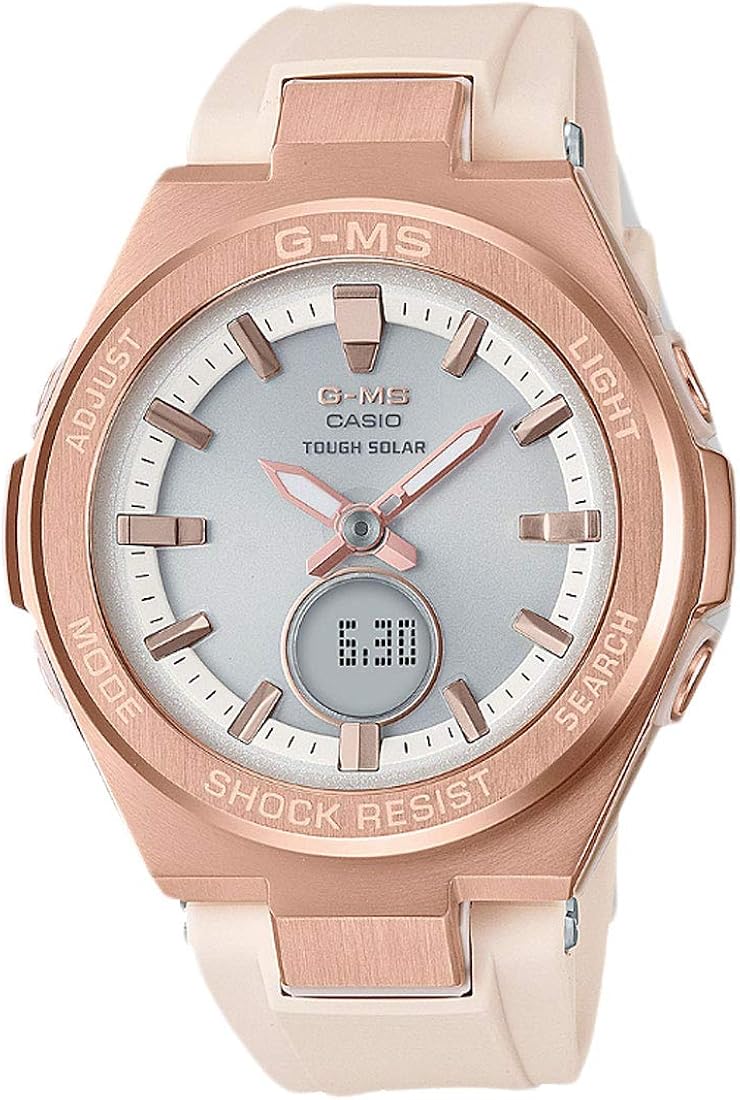 casio 女宝宝 g g-ms 系列玫瑰金和腮红树脂表带手表 msgs200g-4a