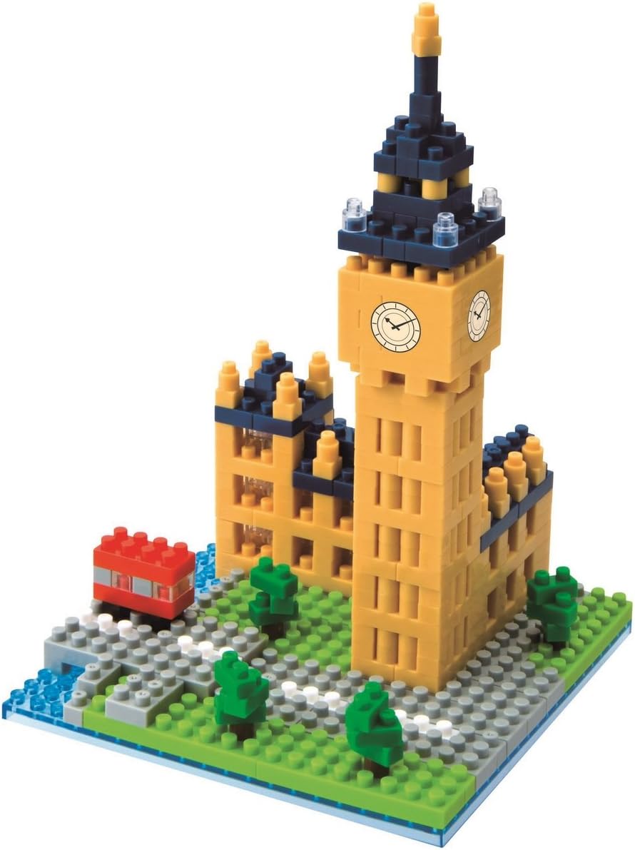 nanoblock daruma 白色建筑套件 - 伦敦 big ben: 亚马逊中国: 玩具