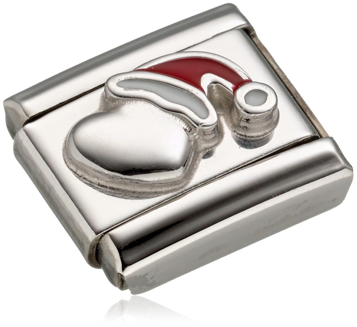 nomination 可折叠女士迷人圣诞节帽爱心不锈钢珐琅 330204/05