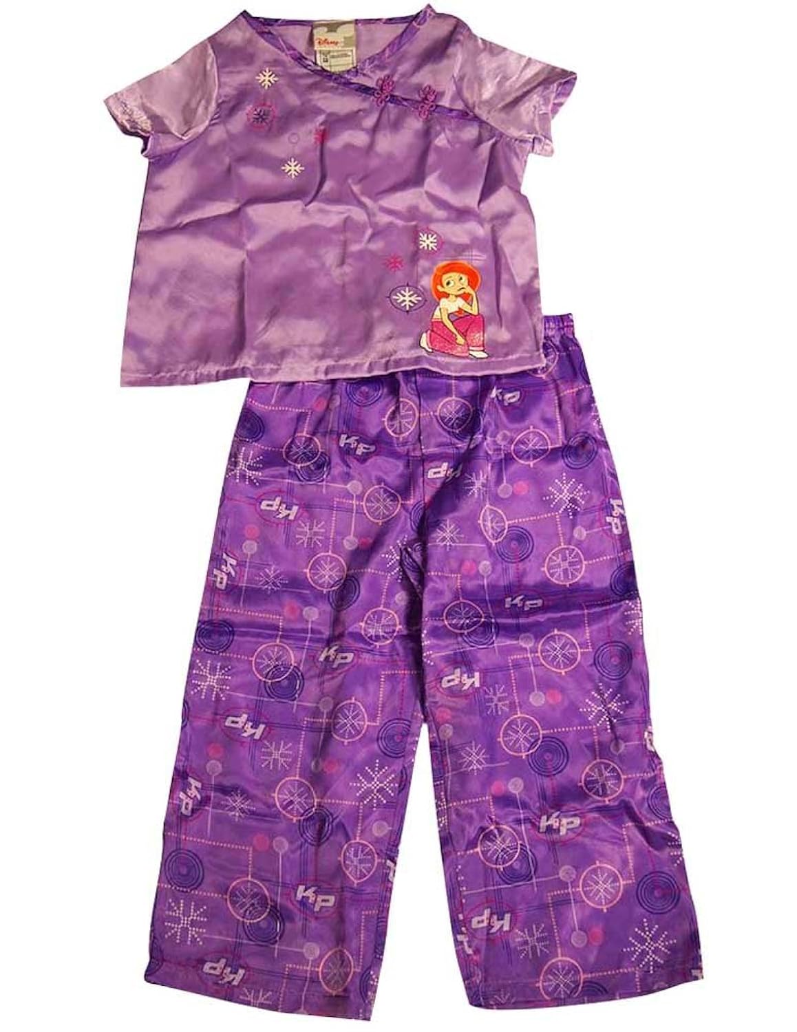 little girls 2 piece pajama set 紫色 2-3 【disney 迪士尼】