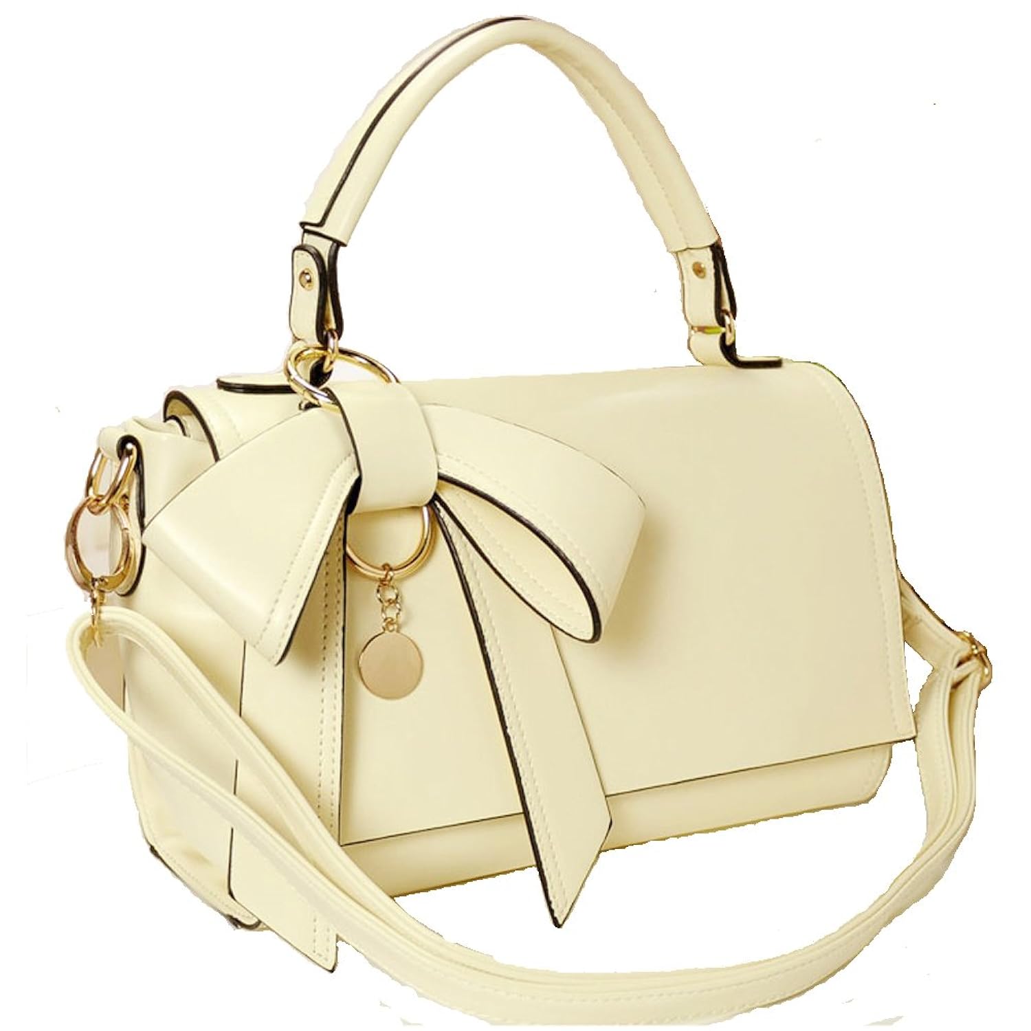 凯尔丹奴 2012夏季新款韩版女包蝴蝶结包包手提包糖果包 (米白色)