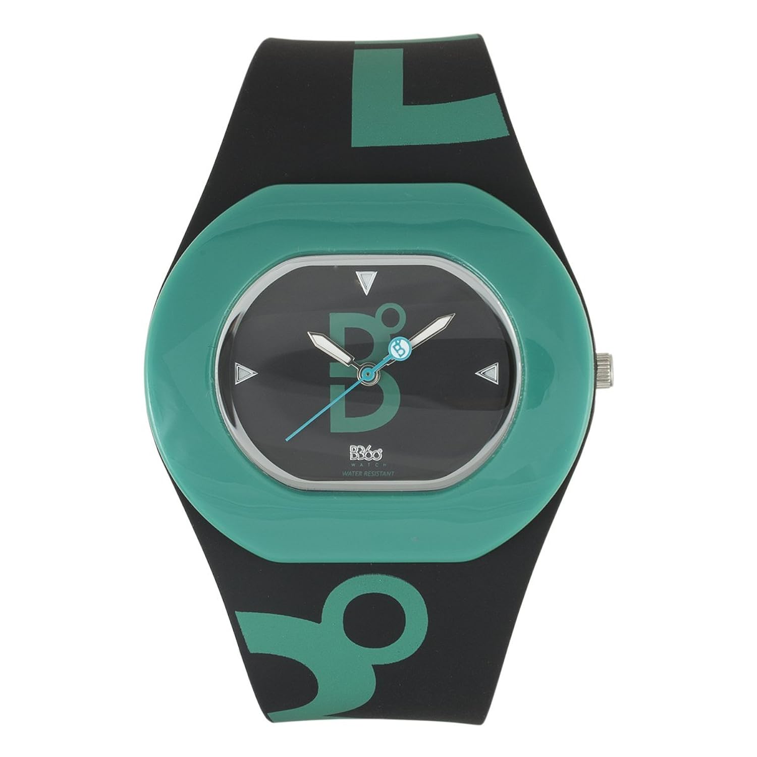 b360手表中性款石英手表 analogue display and 硅胶表带 b 酷炫黑色