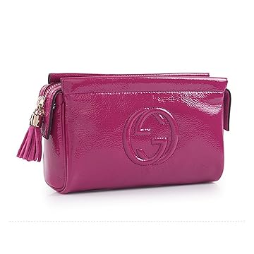 gucci 338191 interlocking gg fuschia hot pink patent leather