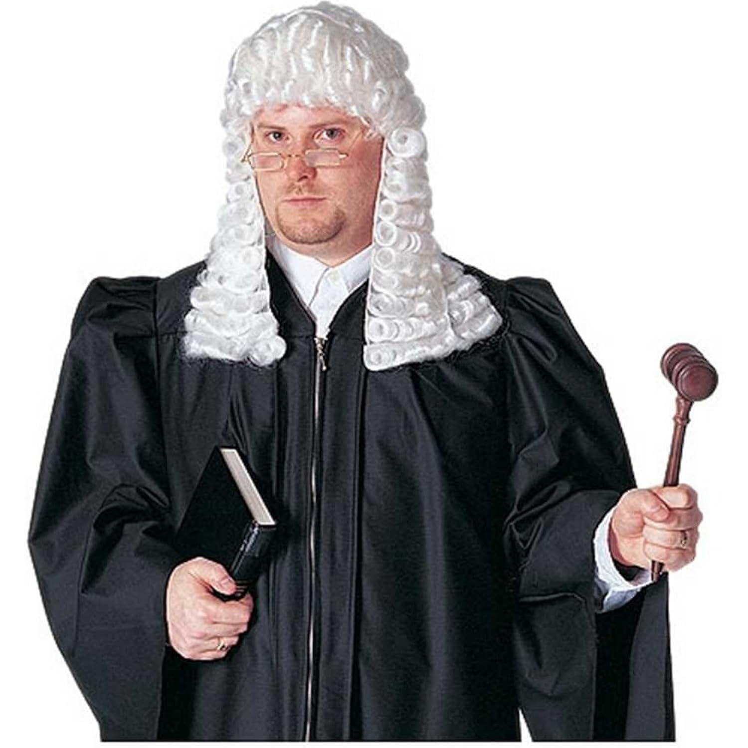 franco official judge costume wig (white)- 白色 one size