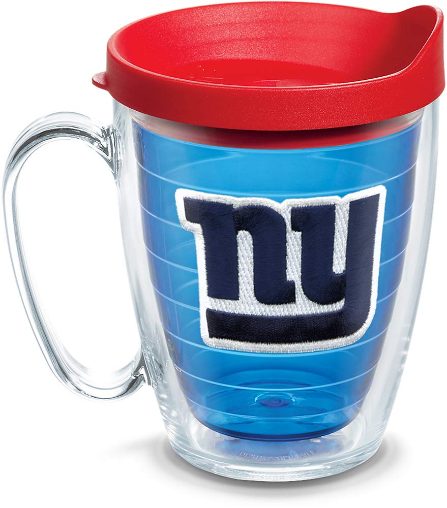 tervis 1084492 nfl 纽约巨人队主标志玻璃杯带徽章和红色盖子 453.