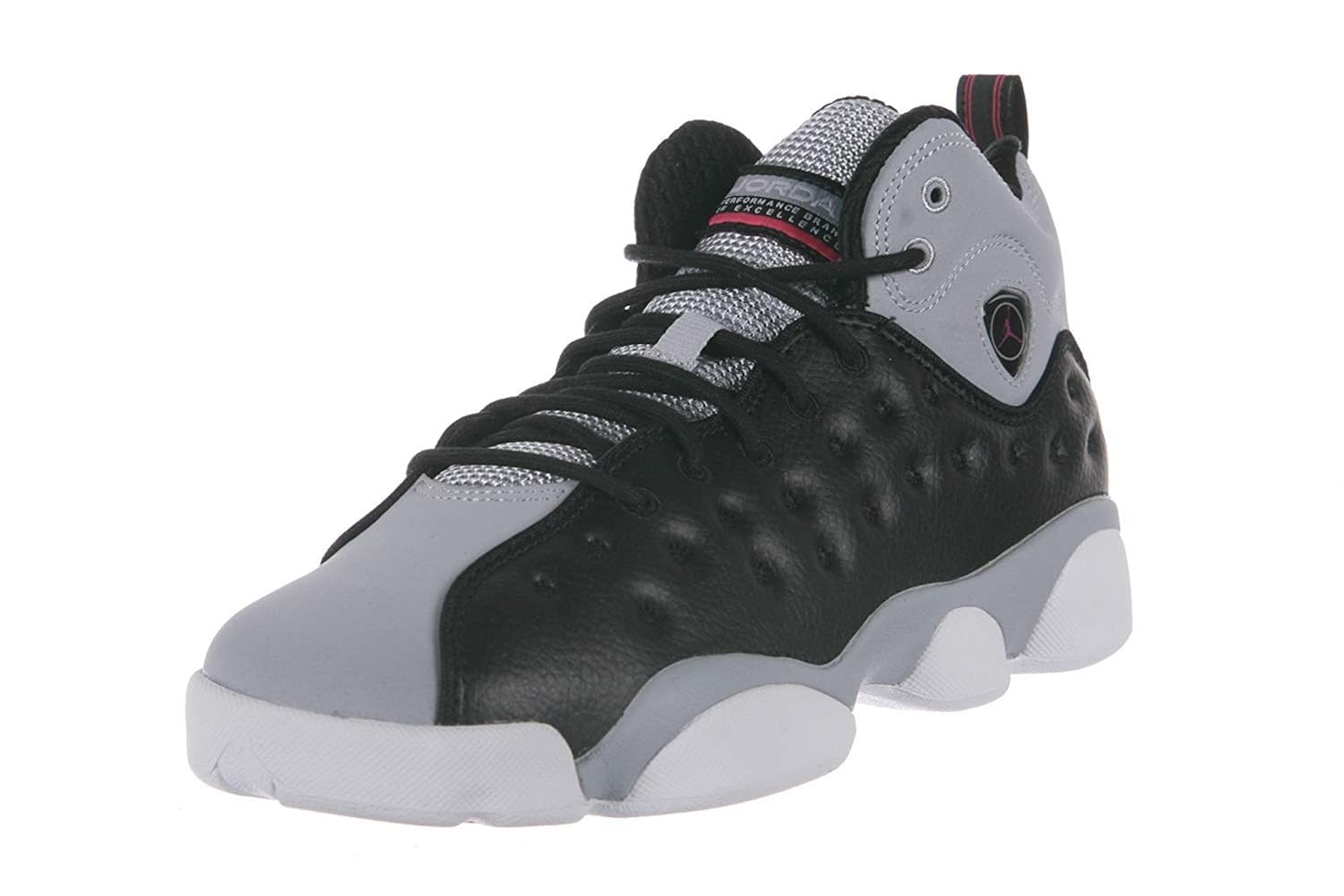 jordan jumpman team ii black/vivid pink-wolf grey-white (big kid