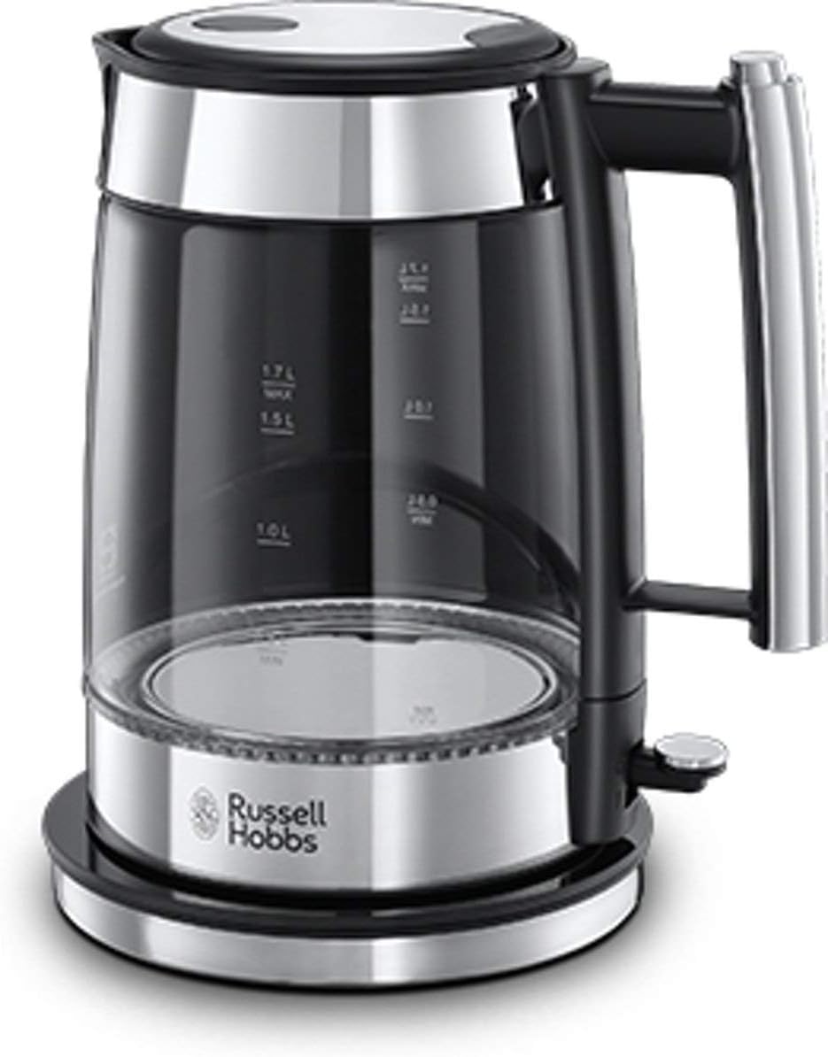 russell hobbs 23830 – 70 优雅电水壶 带玻璃设计及不锈钢机身/烧