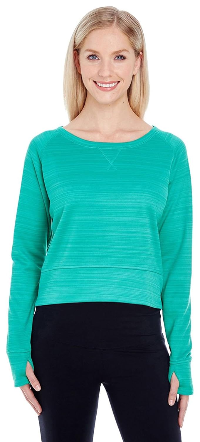america-womens poly fleece crewneck sweatshirt-8663-sm-dynatyy