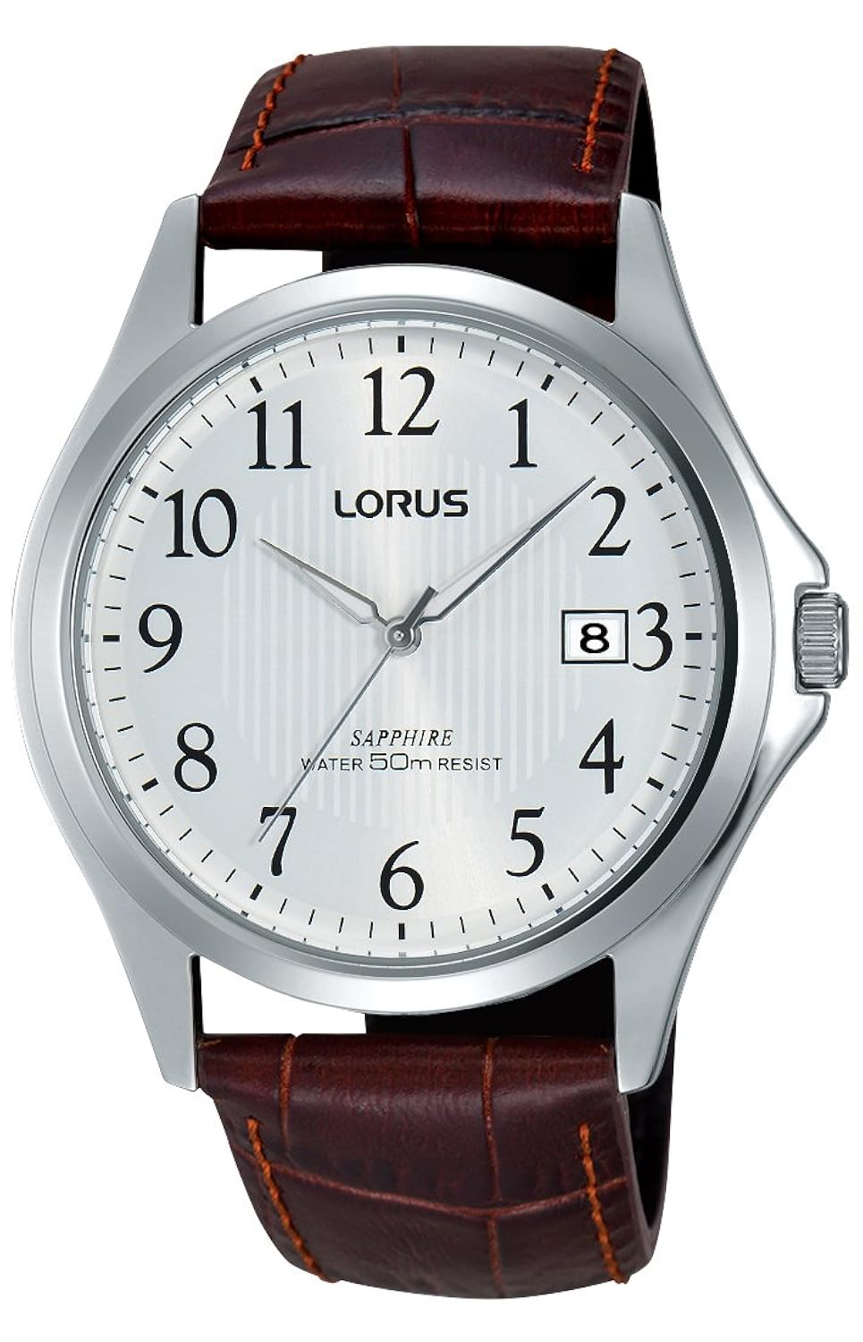 lorus 男式石英手表 klassik rs901cx9,带有皮革带