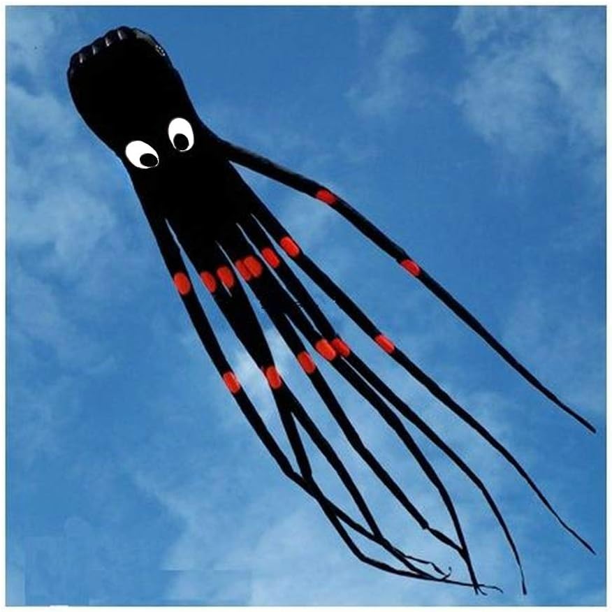 amazonas presentz® 黑色 3d 24ft 大号章鱼 paul parafoil 风筝