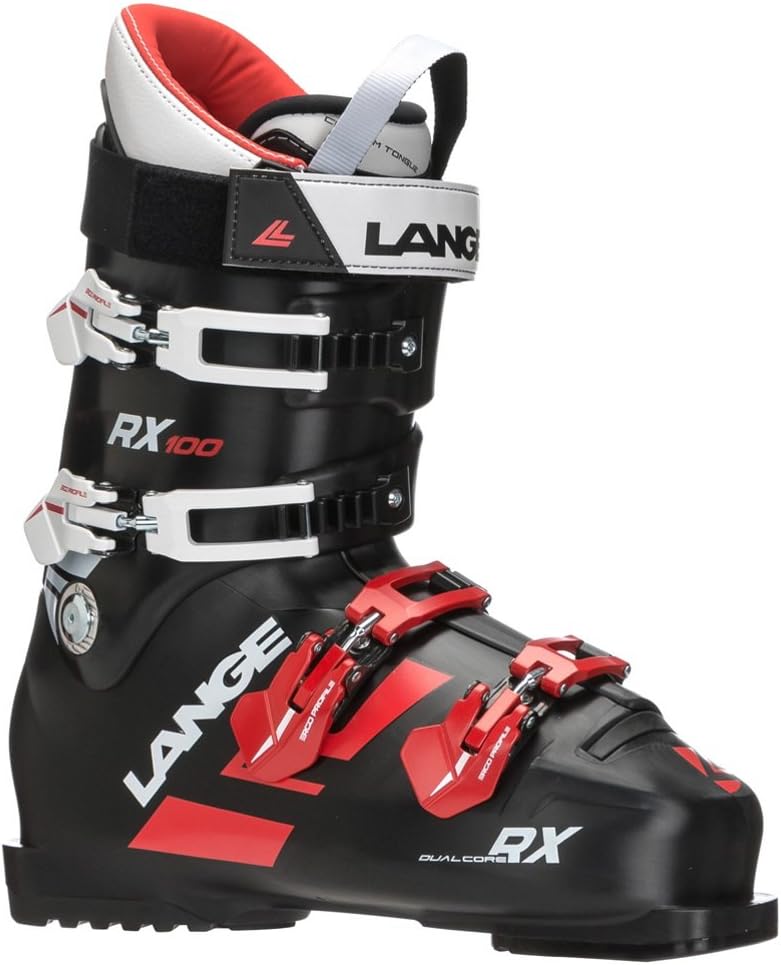 lange rx 100 男式滑雪靴 黑色/红色,男式