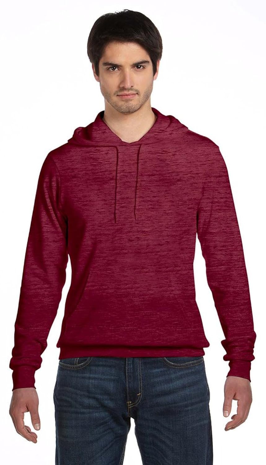 mens rib knit cuffs waistbfleece hoodie, red marble fleece, 2x