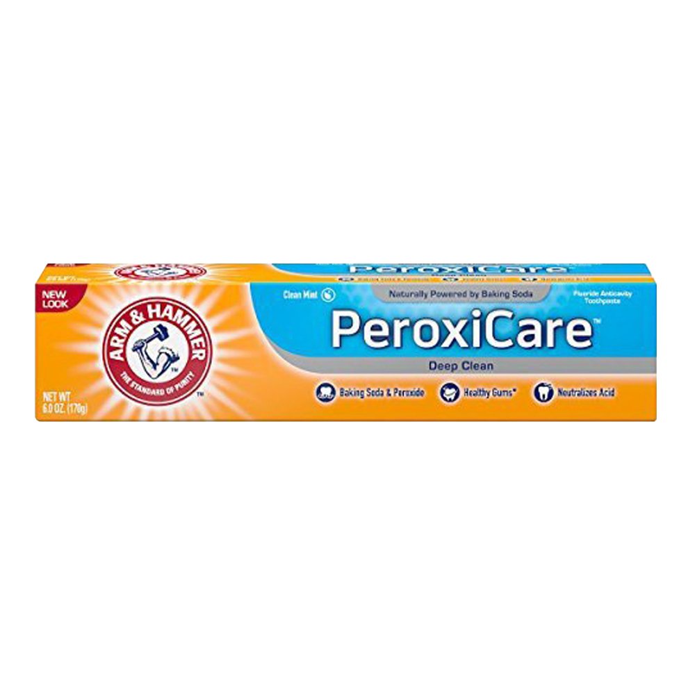 arm & hammer peroxicare healthy gums toothpaste, baking soda &