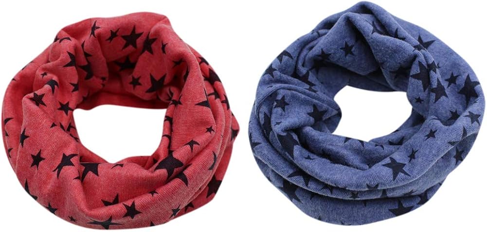 rarity-us 2 件中性款婴儿幼儿针织环围巾冬季保暖棉围巾围巾围巾围巾