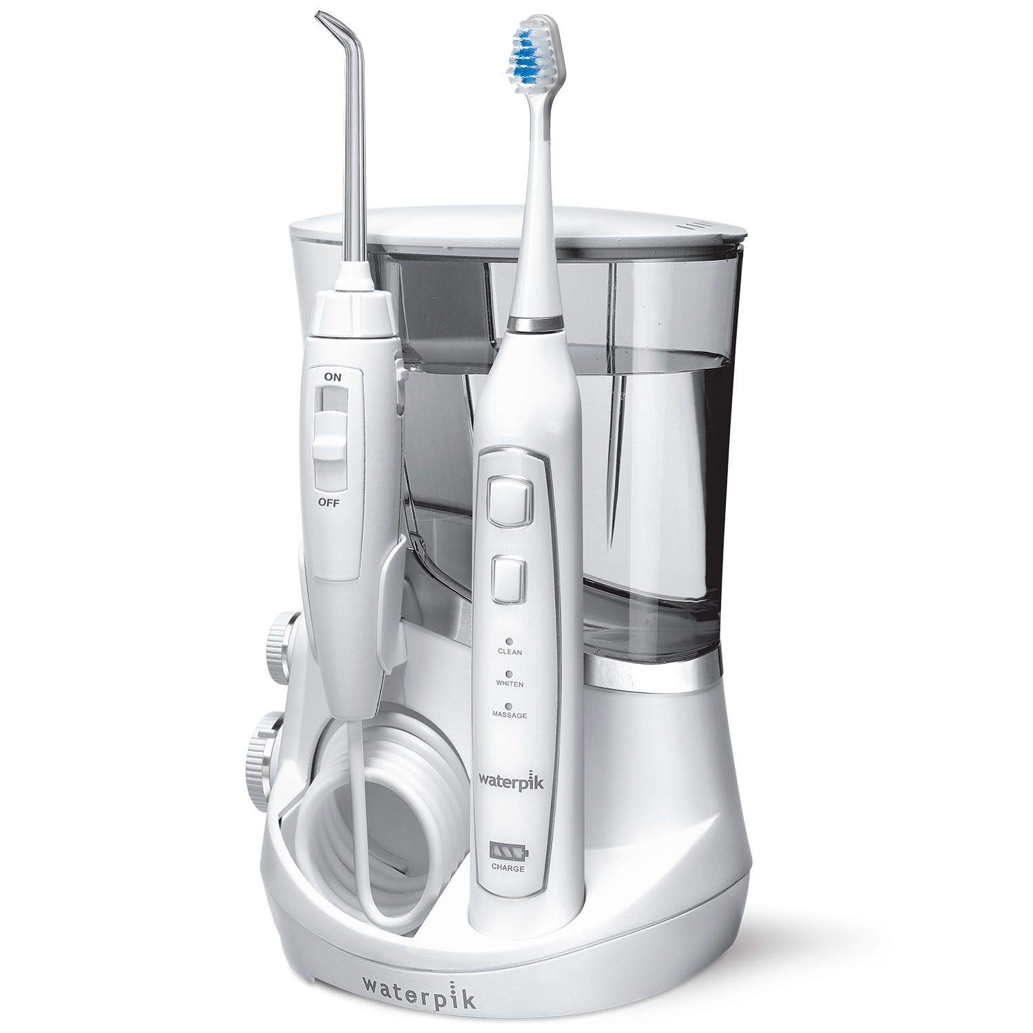 waterpik 洁碧 wp-852 超专业水牙线 声波电动牙刷 - 黑色/白色版