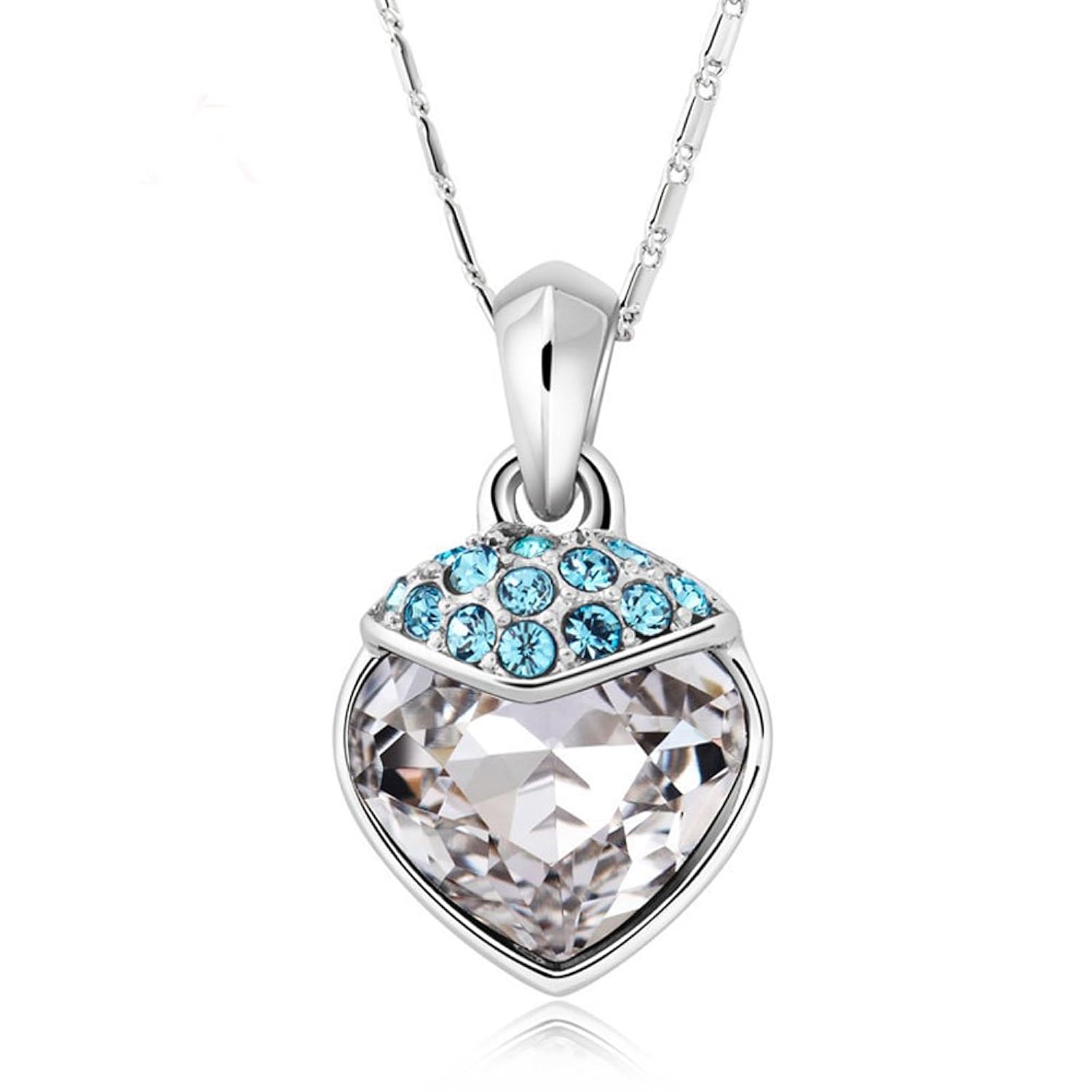 9i 久爱 新品 奥地利水晶项链女 纯之恋女士吊坠 首饰韩版品配饰 白色