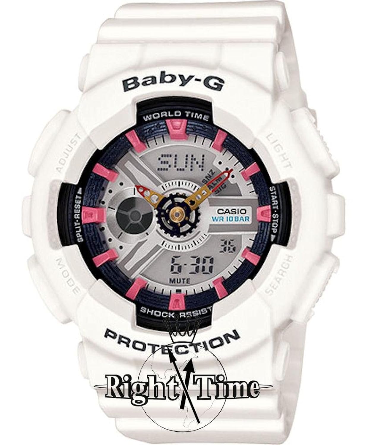 g-shock womens ba110sn white watch