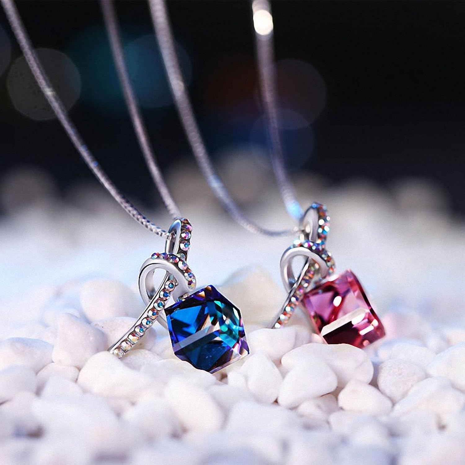 cat&fish 猫&鱼 奥地利水晶项链 925银 女款 韩版时尚饰品生日礼物吊