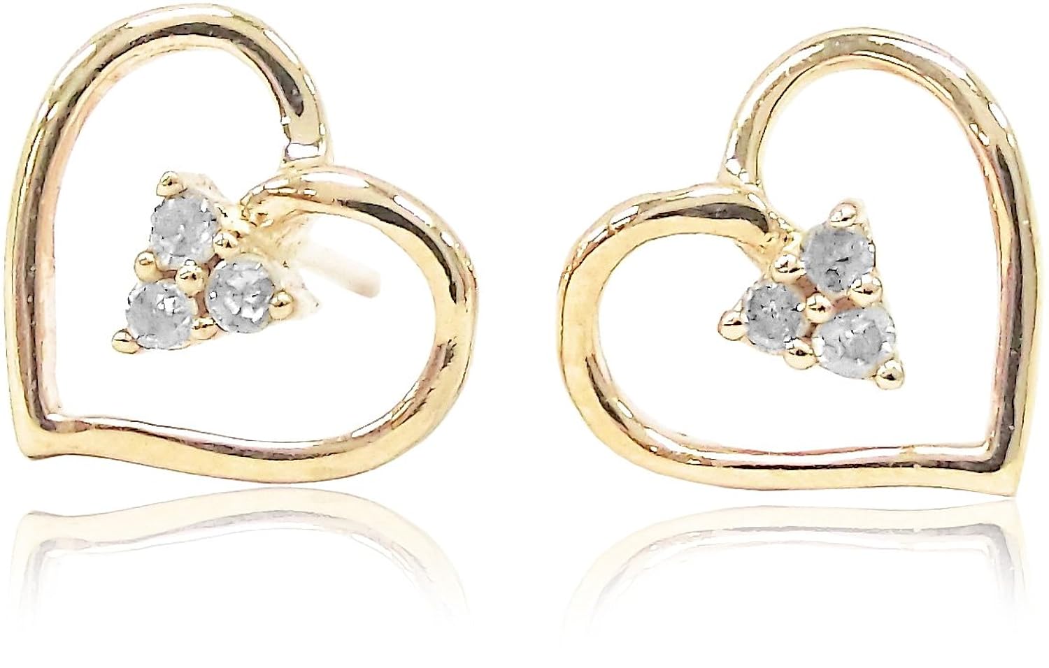 [ ラムール ] lamour k 玫瑰金钻石耳环 dse1d0425p -珠宝首饰