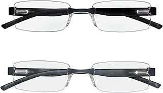 老花镜 2 件套无框超轻舒适眼镜男女老花镜