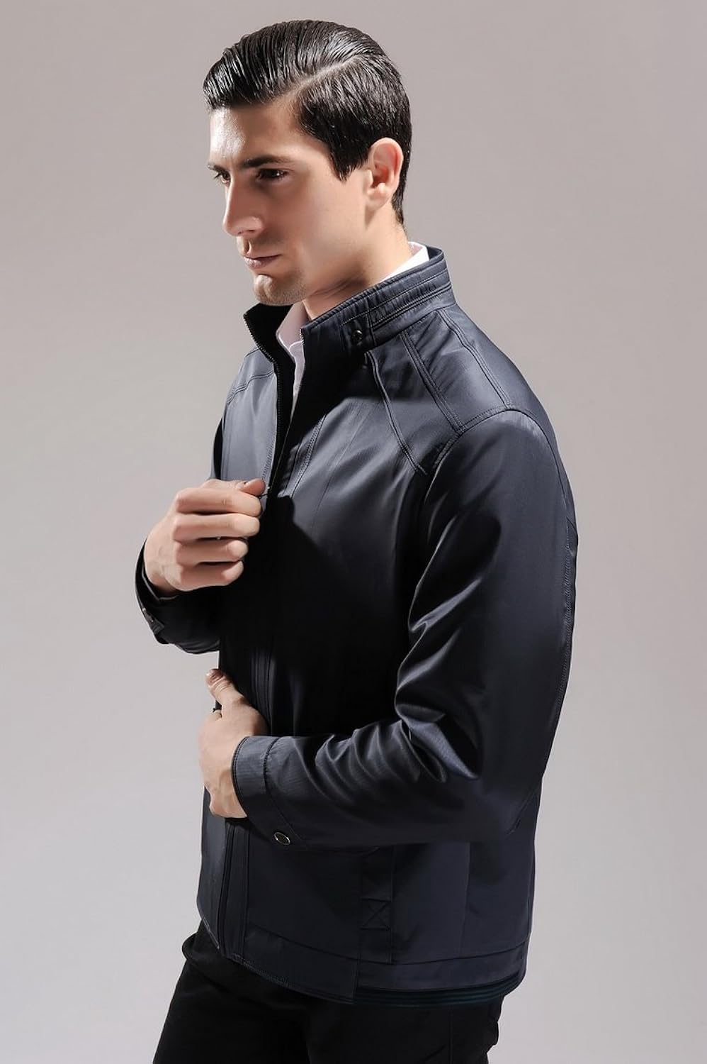 梵克莱恩 2013春秋薄款男装专柜正品夹克jacket 中年休闲立领外套