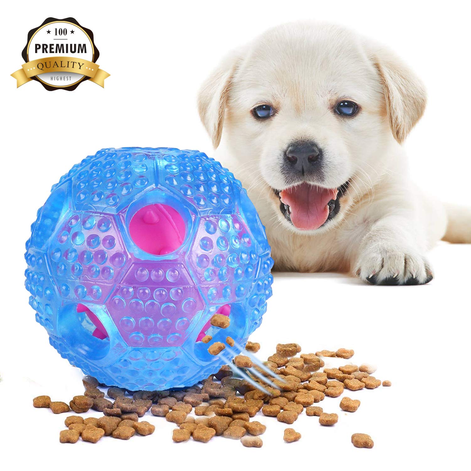 vecela 狗狗玩具球互动狗玩具 iq 训练球 食品分配玩具 狗狗咀嚼球