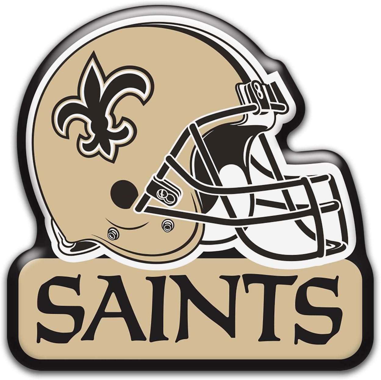 nfl new orleans saints 7.62 厘米重型头盔磁铁