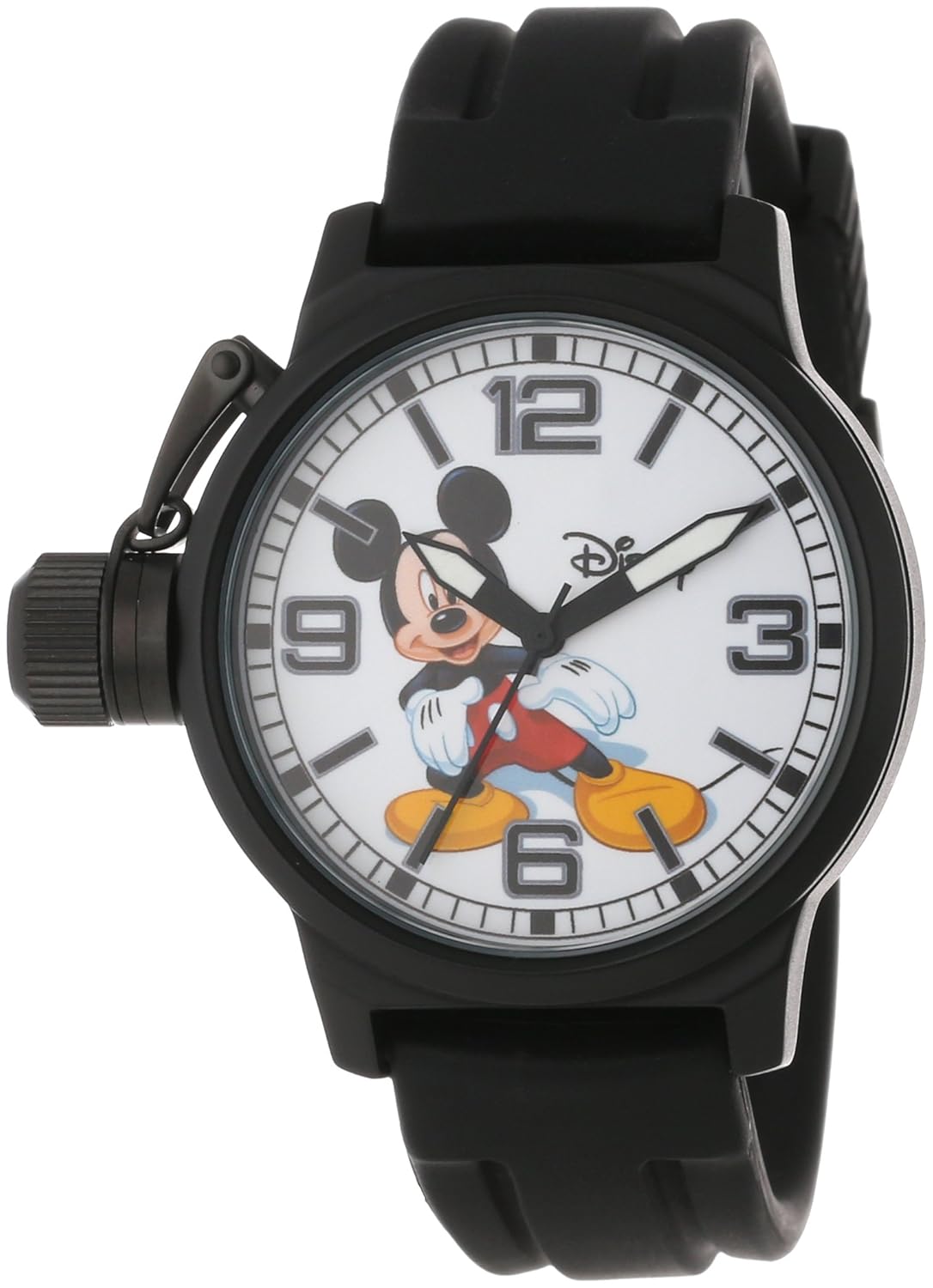 迪士尼男式 w000592米老鼠皇冠保护器手表