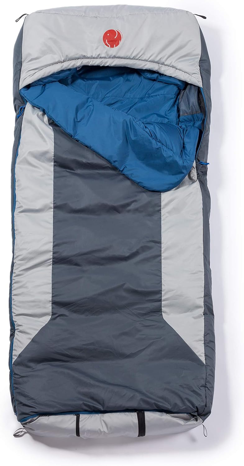 omnicore designs 多羽绒连帽矩形寒冷天气睡袋,温度:(-10f 到 30f)