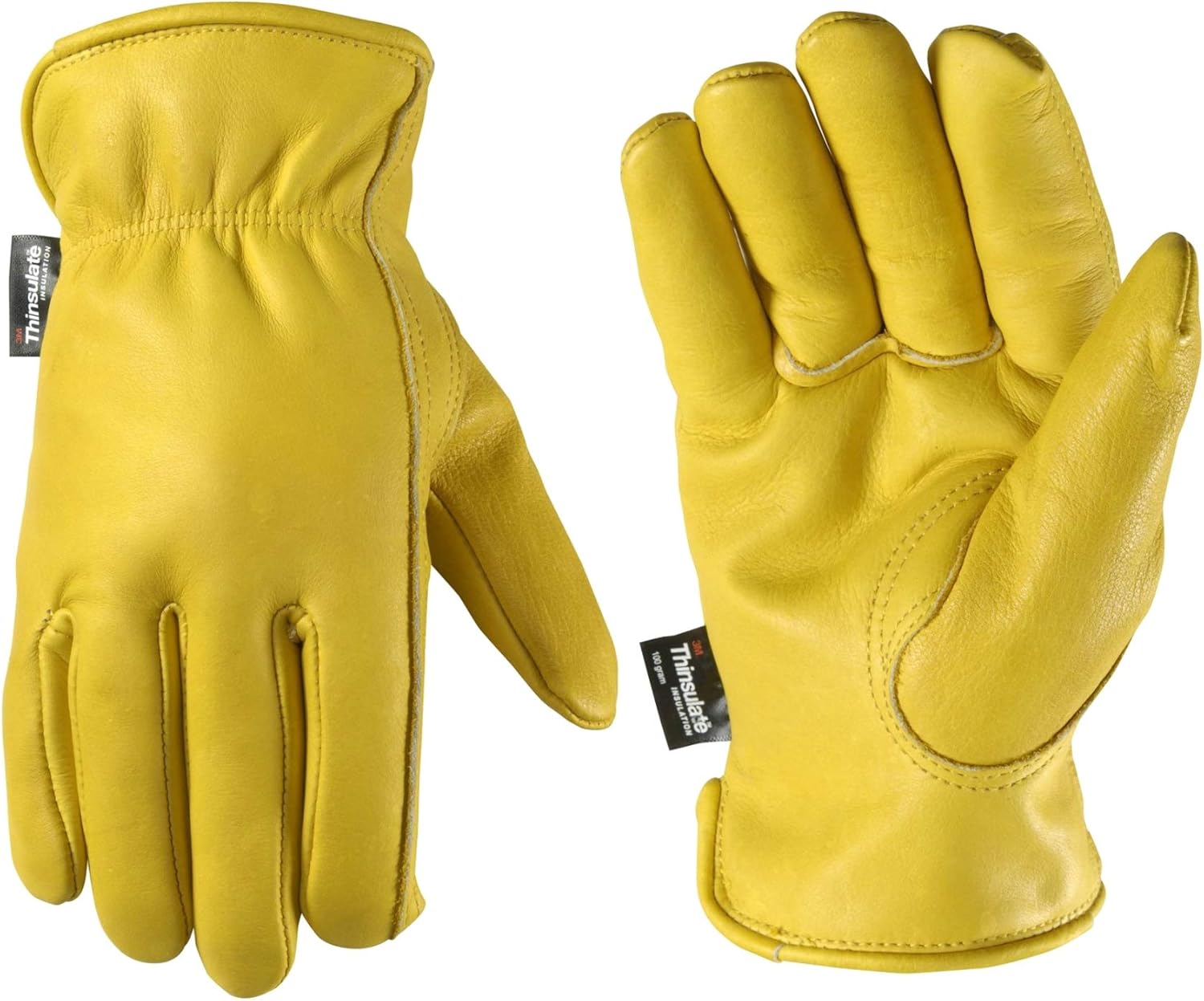 wells lamont 带钥匙石拇指和双抽褶手部工作手套 xxl 4009453