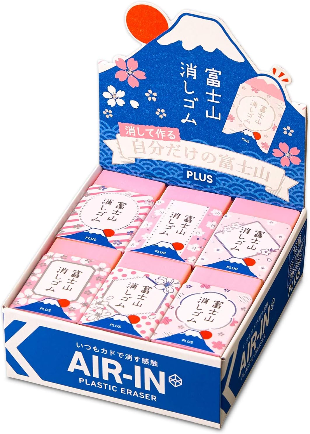 plus 普乐士 橡皮擦 air in 富士山橡皮擦 樱花