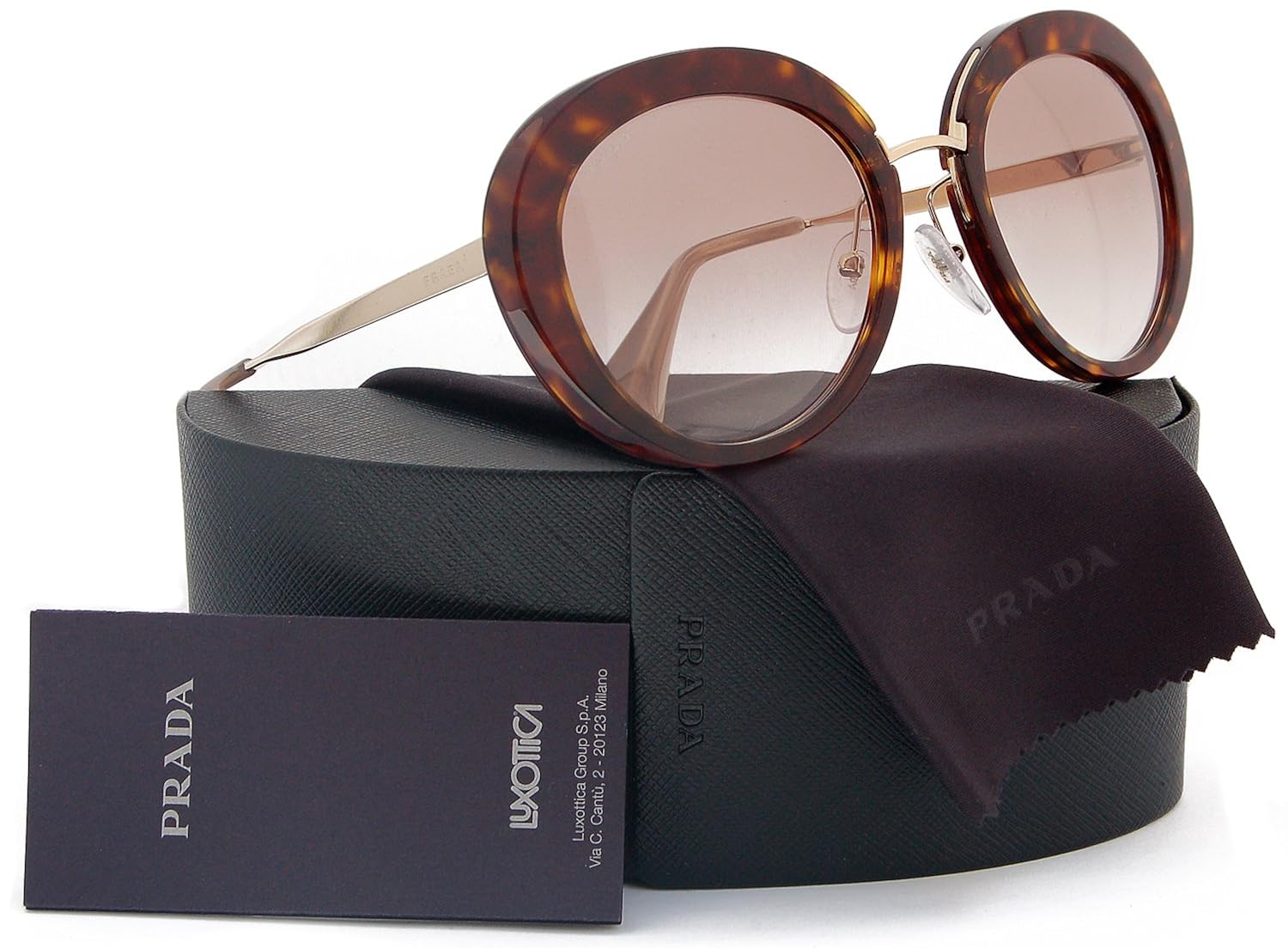 prada spr16q 影院太阳镜哈瓦那 w / 棕色渐变