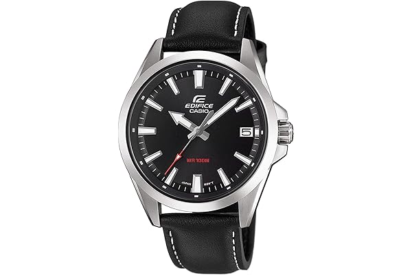 casio 卡西欧 男士模拟手表edifice efv-100,银色/蓝色 : 亚马逊中国