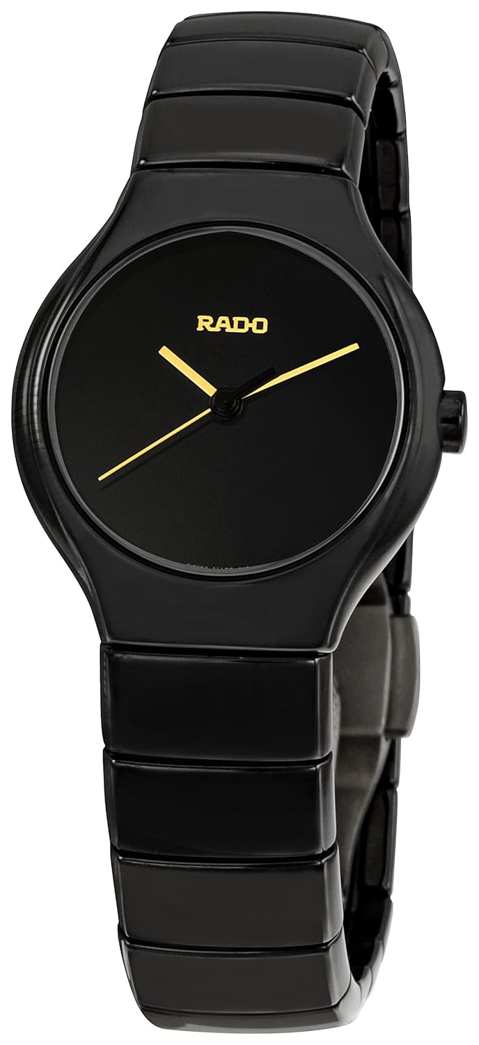rado 女式 r27655172 true 黑色表盘手表