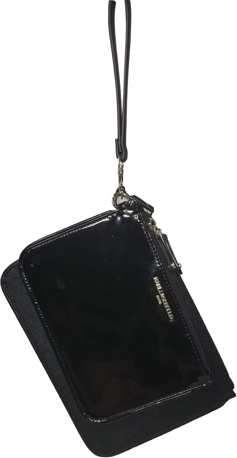 karl lagerfeld 巴黎 2 件套腕带黑色 w/漆皮