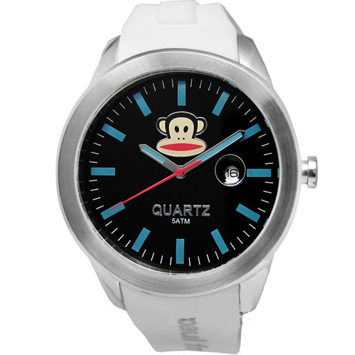 paul frank 大嘴猴 都会时尚简约硅胶腕表-pffr1086-01a