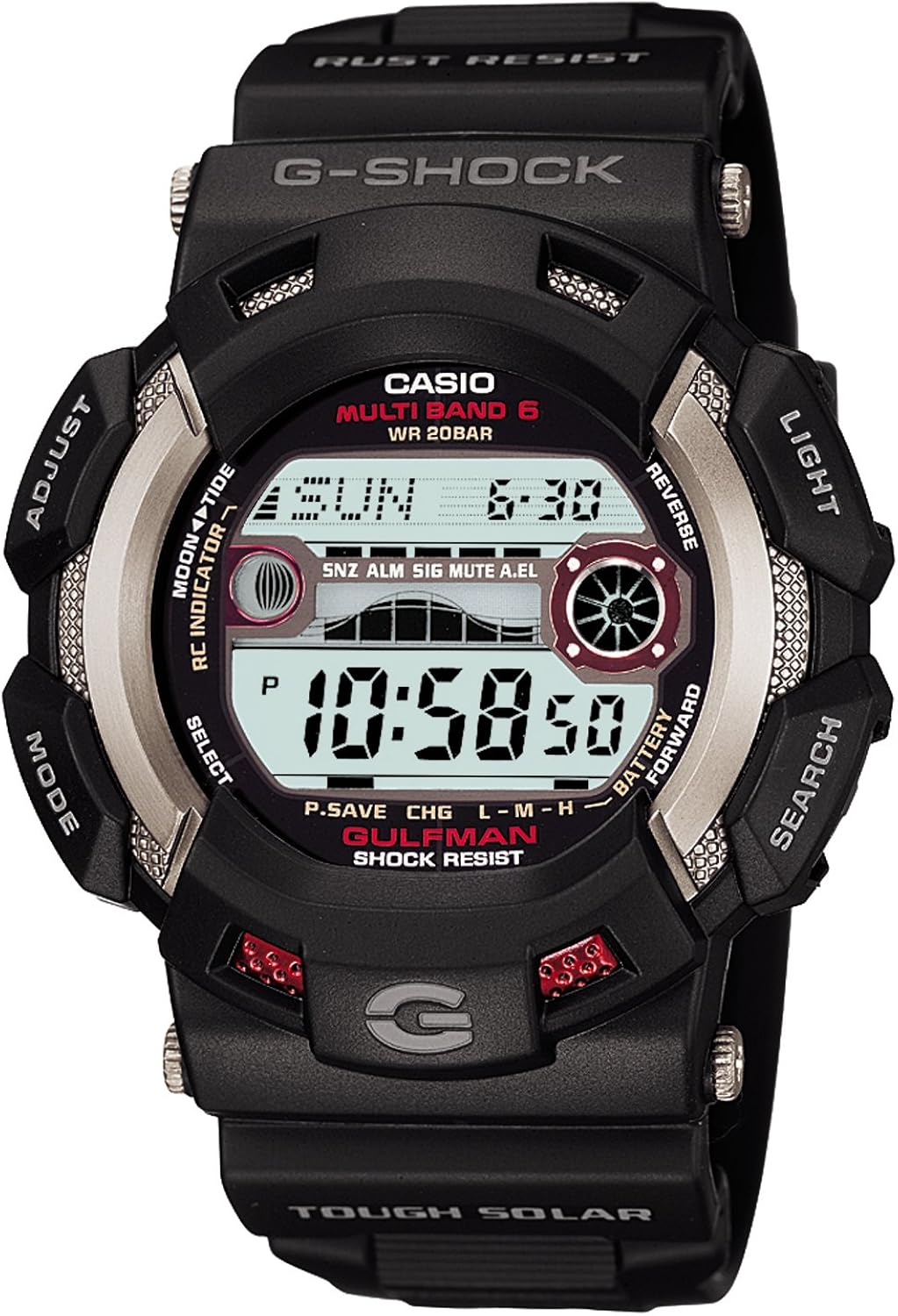 casio g-shock 巨人坚韧太阳能收音机控制 multiband6 gw-9110-1jf