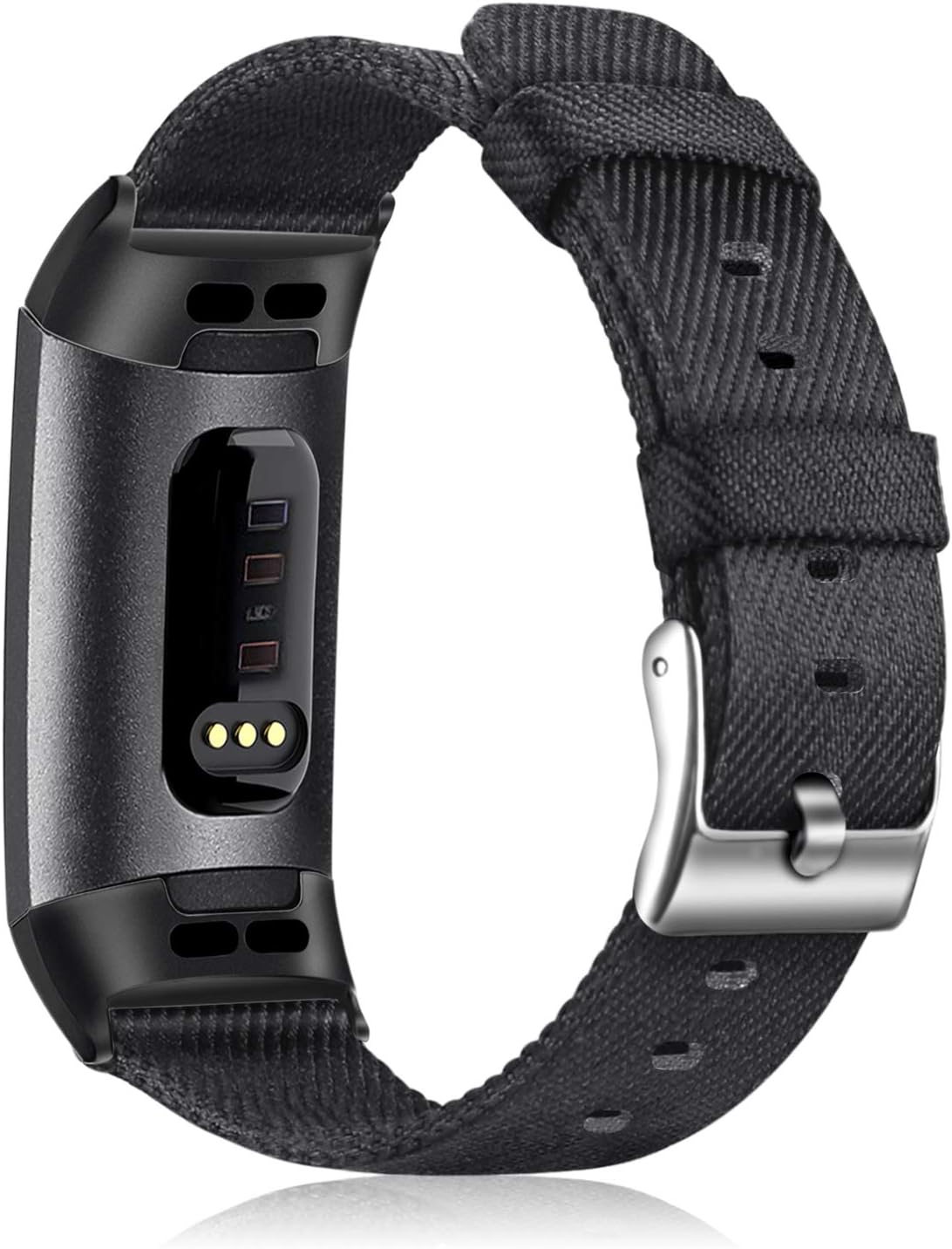 fintie fitbit charge 3 编织腕带,柔软尼龙面料可调运动腕带替换带