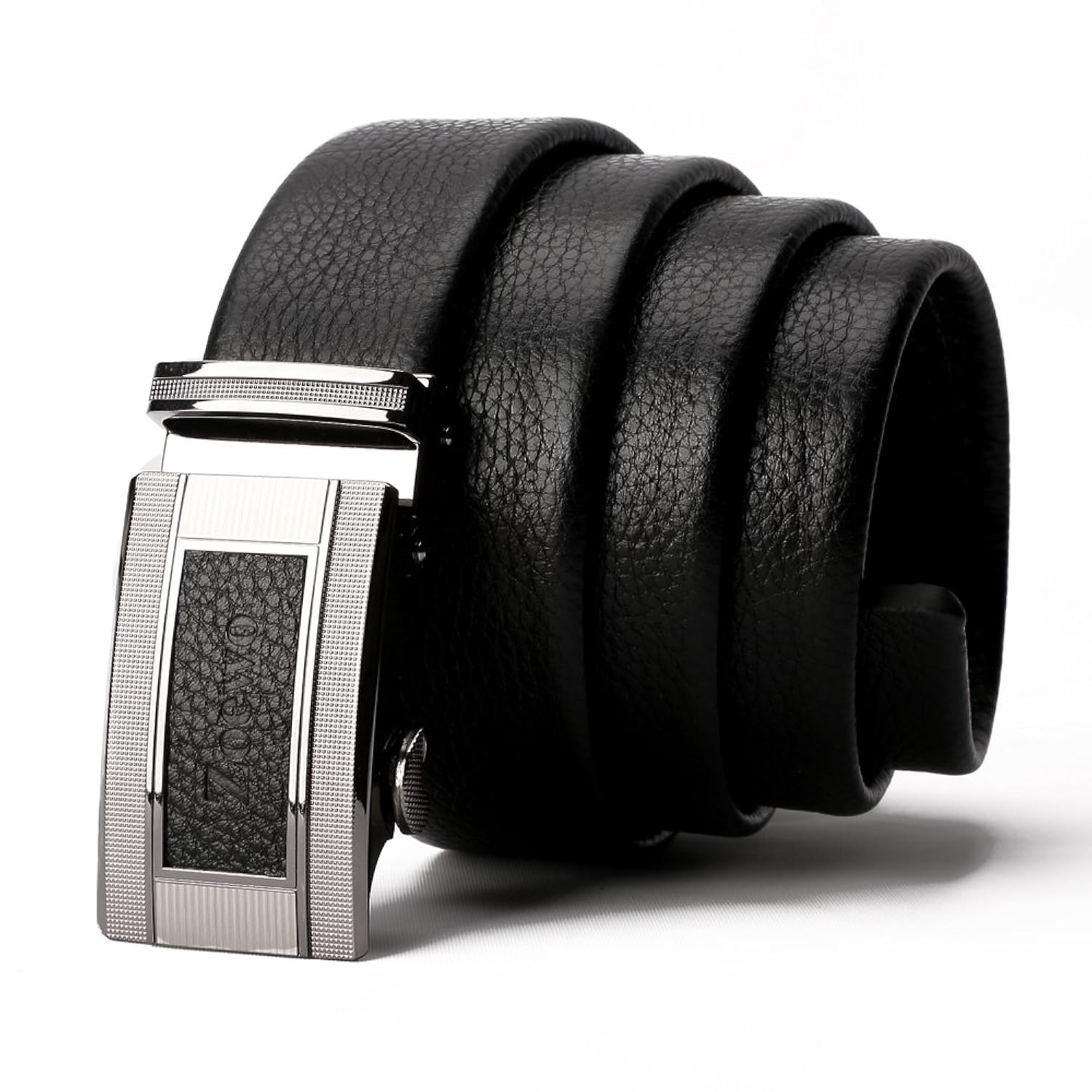 zoewo 卓沃 经典男士自动扣皮带腰带牛皮黑色皮带时尚潮流商务首选z