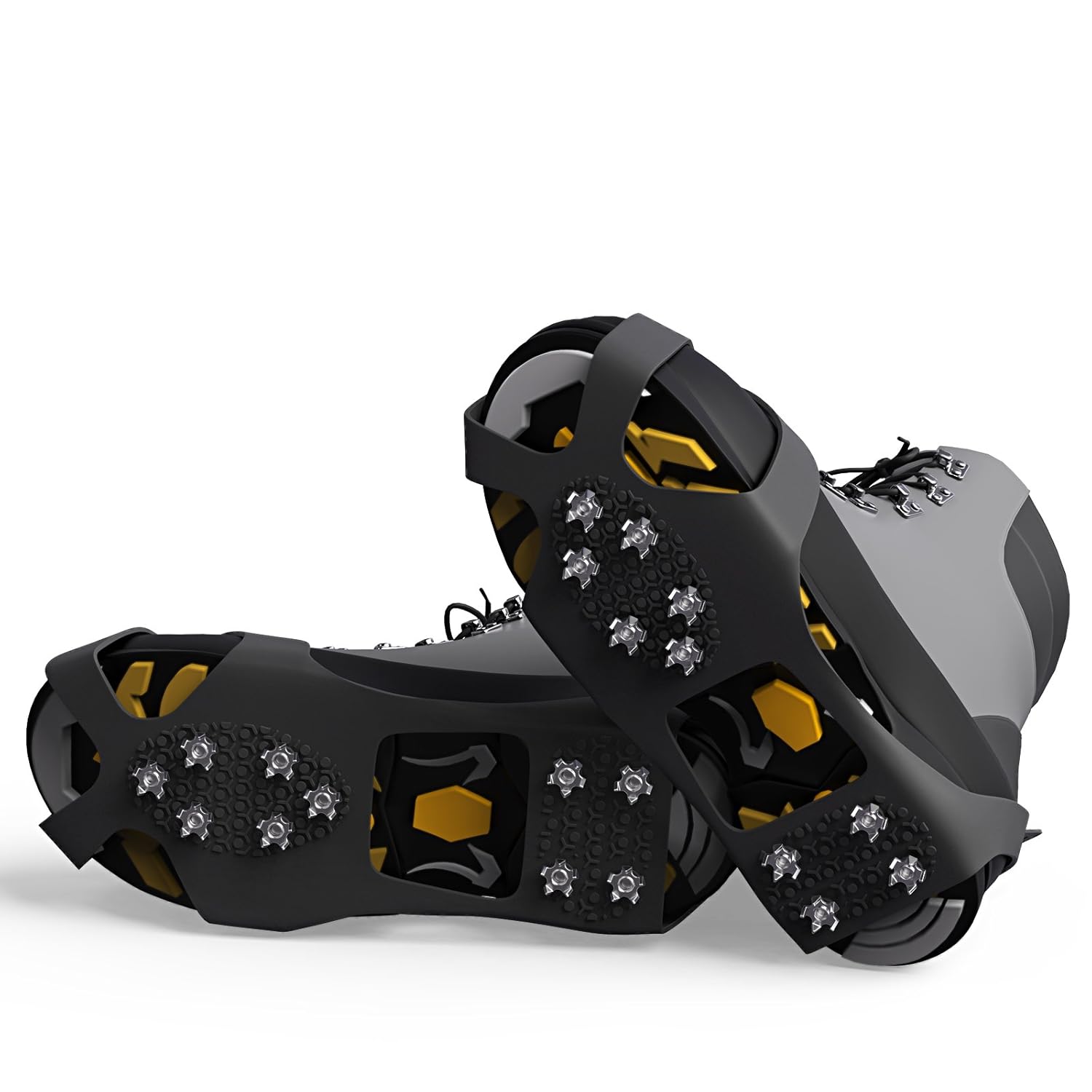 hcdo 冰雪鞋履/靴子牵引防滑橡胶尖钉防滑 10 个不锈钢尖钉鞋防滑