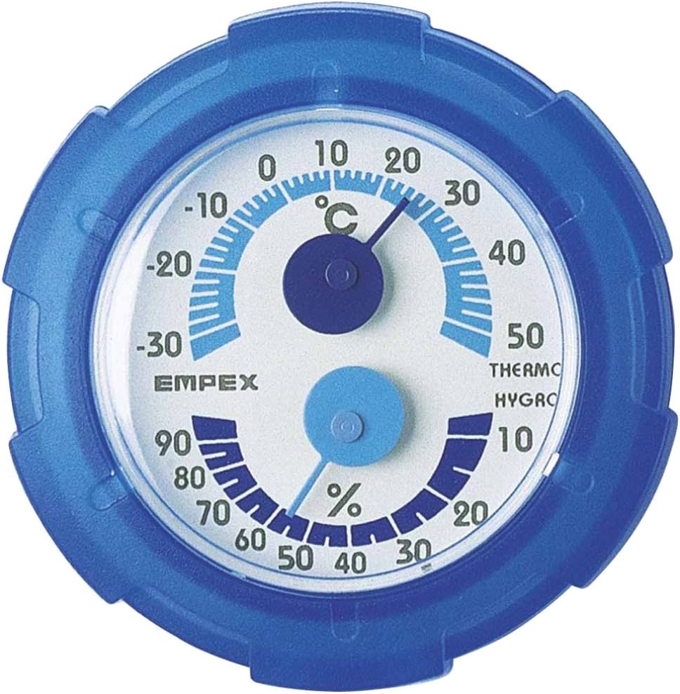 empex 气象计 温度湿度计 超细温湿度计 透明蓝色 tm-2386