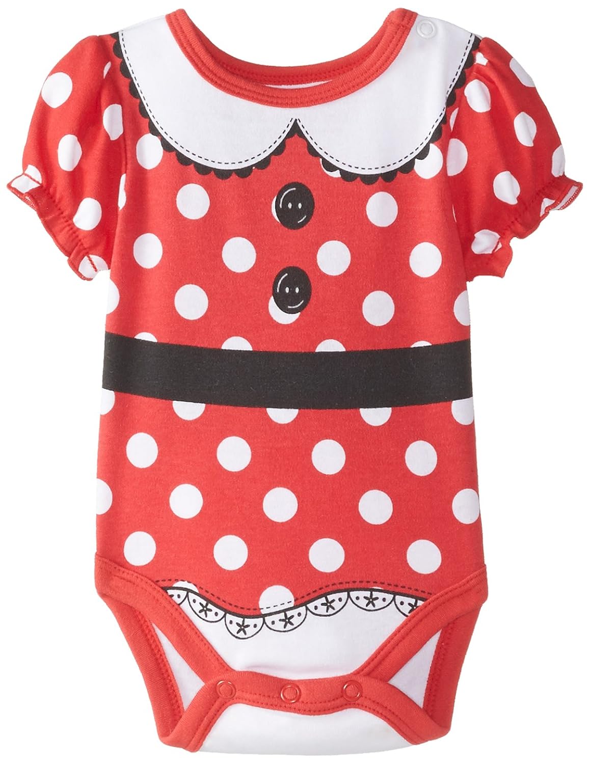 disney baby 女童米妮爬行服套装 红色 12 months 【disney 迪士尼】